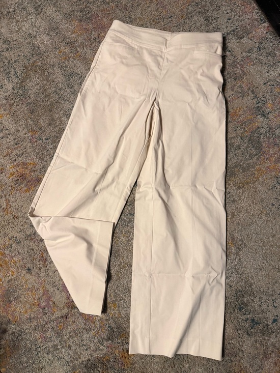 Chico's Pants - Chico's Cream Wide-Leg Trousers 6T